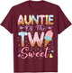 Auntie of The Two Sweet 2nd Birthday Girl Ice Cream T-Shirt - T-Shirt | Maroon