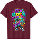 Six Seven 67 Schule Gen Alpha Slang Meme T-Shirt - T-Shirt | Maroon