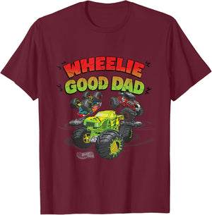 Hot Wheels Wheelie Good Dad T-Shirt - T-Shirt | Maroon