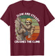 Bouldering Slow And Steady Sloth Rock Climbing T-Shirt - T-Shirt | Maroon