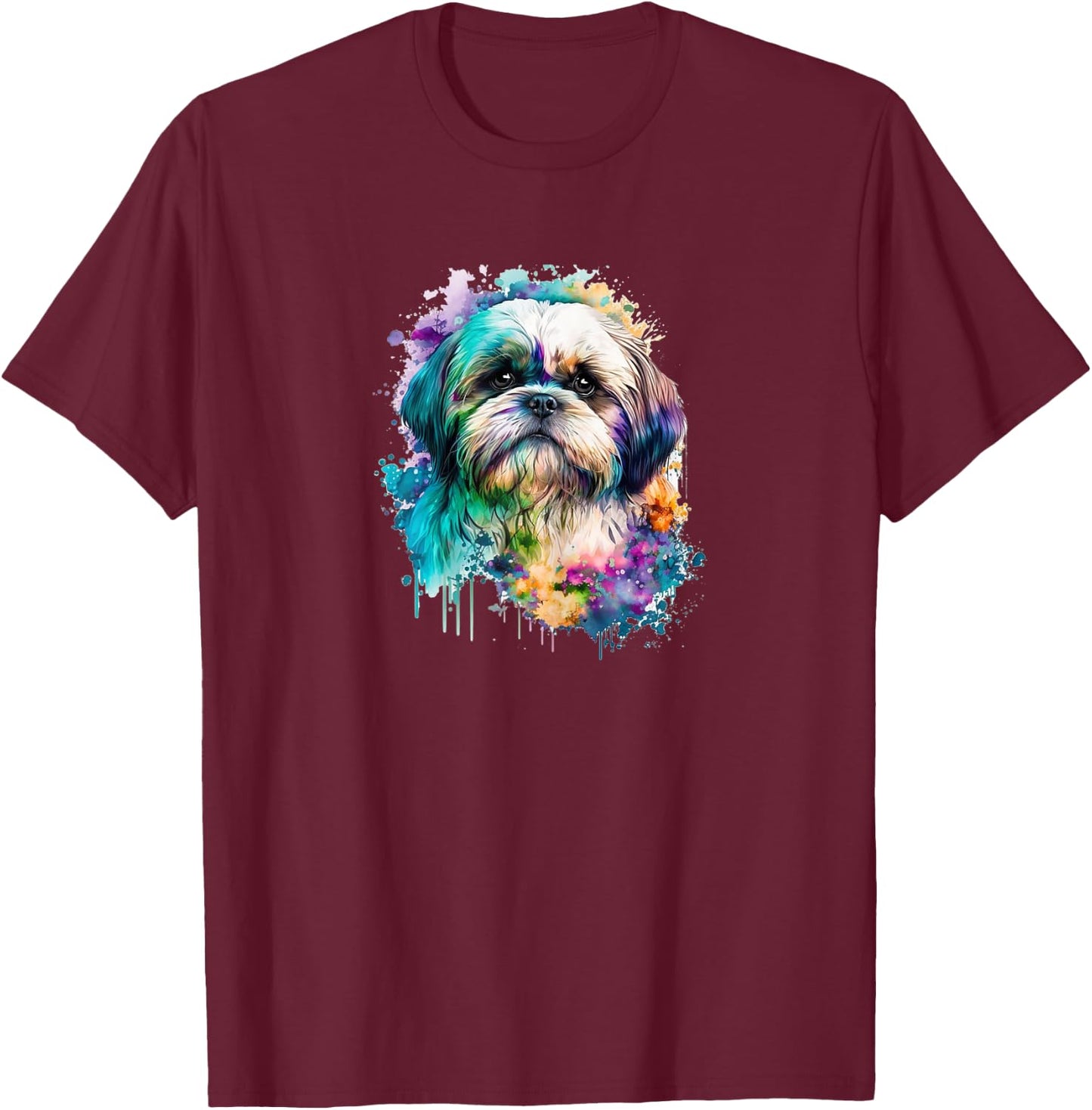 Damen Shih Tzu Mom Shih Tzu Liebhaber Shih Tzu Hundeliebhaber T-Shirt - T-Shirt | Maroon