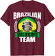 Brazil Drinking Team Funny Brazilian Flag Beer Party Gift T-Shirt - T-Shirt | Maroon