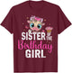 Sister Of The Birthday Girl Shirt Cow 1St Birthday Girl T-Shirt - T-Shirt | Maroon