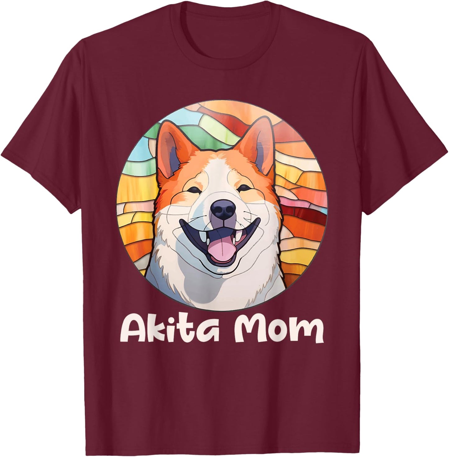 Akita Mom - Vintage Mother's Day Dog Lover Pet Trainer Women Kids T-Shirt - T-Shirt | Maroon