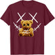 Niedlicher großer Regenbogen-Teddybär mit Stacheldraht-Gesicht T-Shirt - T-Shirt | Maroon