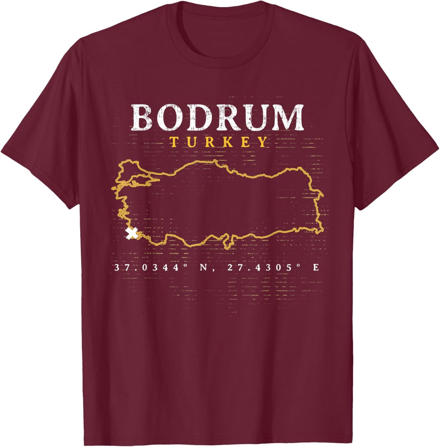 Turkey Bodrum T-Shirt - T-Shirt | Maroon