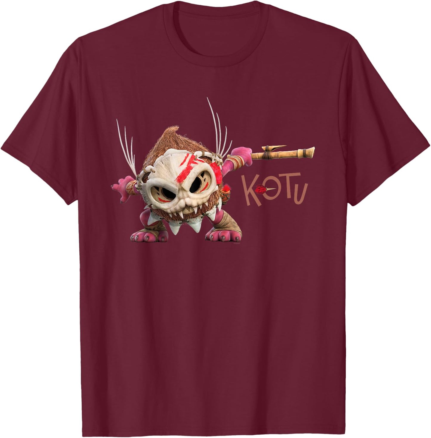 Disney Moana 2 Kotu the Kakamora Action Pose , Black, S T-Shirt - T-Shirt | Maroon