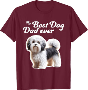 Best Dog Dad Ever - Havanese T-Shirt - T-Shirt | Maroon