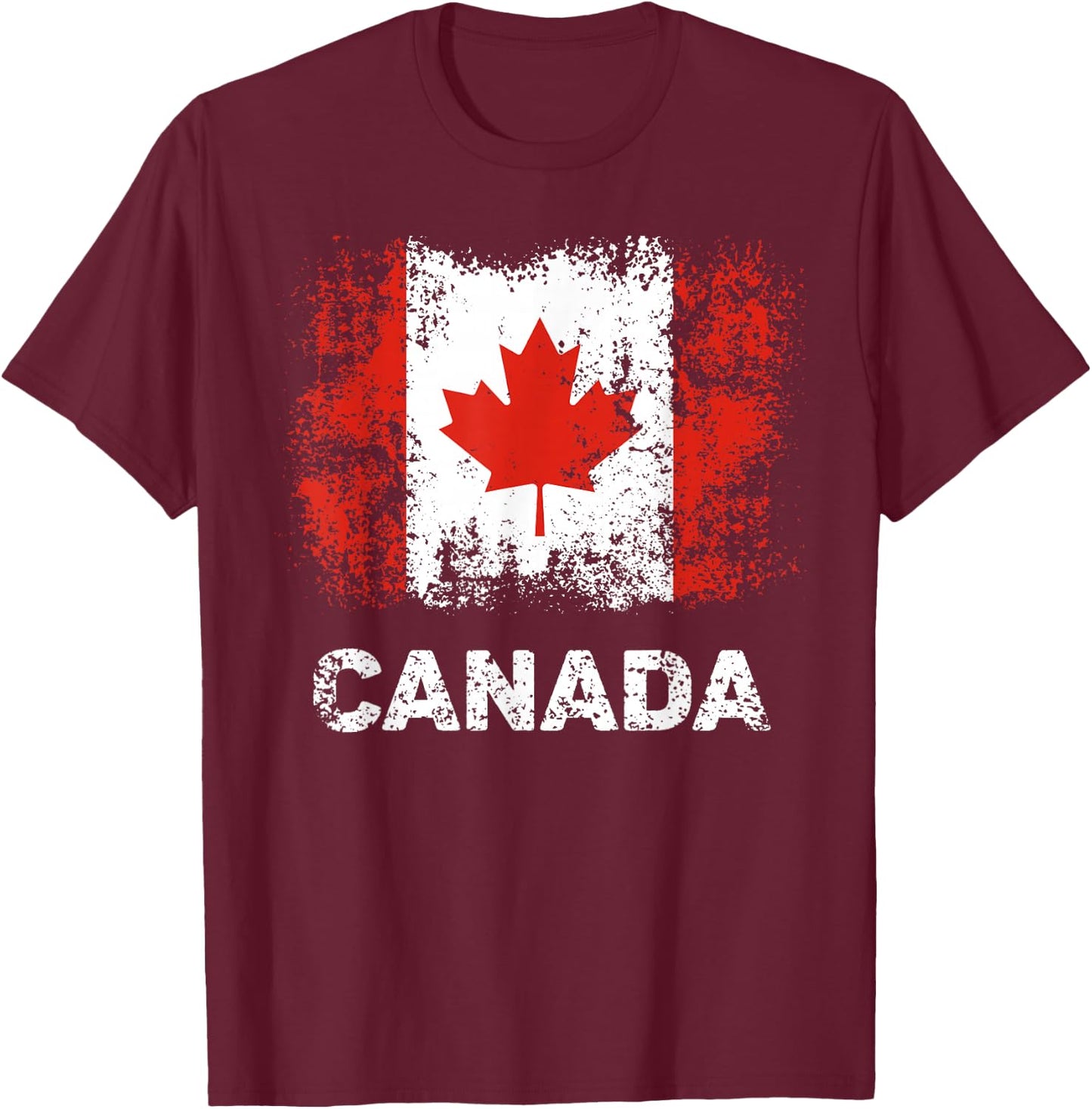 Canada Flag Shirt Maple Leaf Patriotic Canadian Flag , black T-Shirt - T-Shirt | Maroon