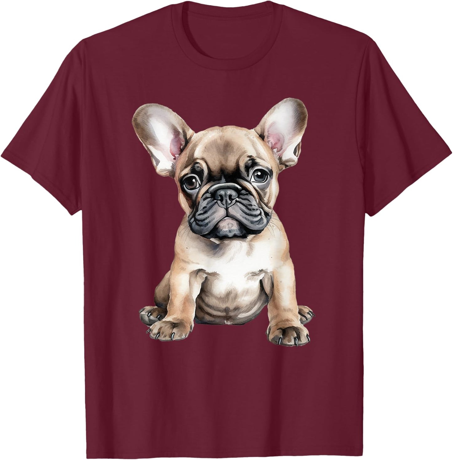French Bulldog Puppy T-Shirt - T-Shirt | Maroon