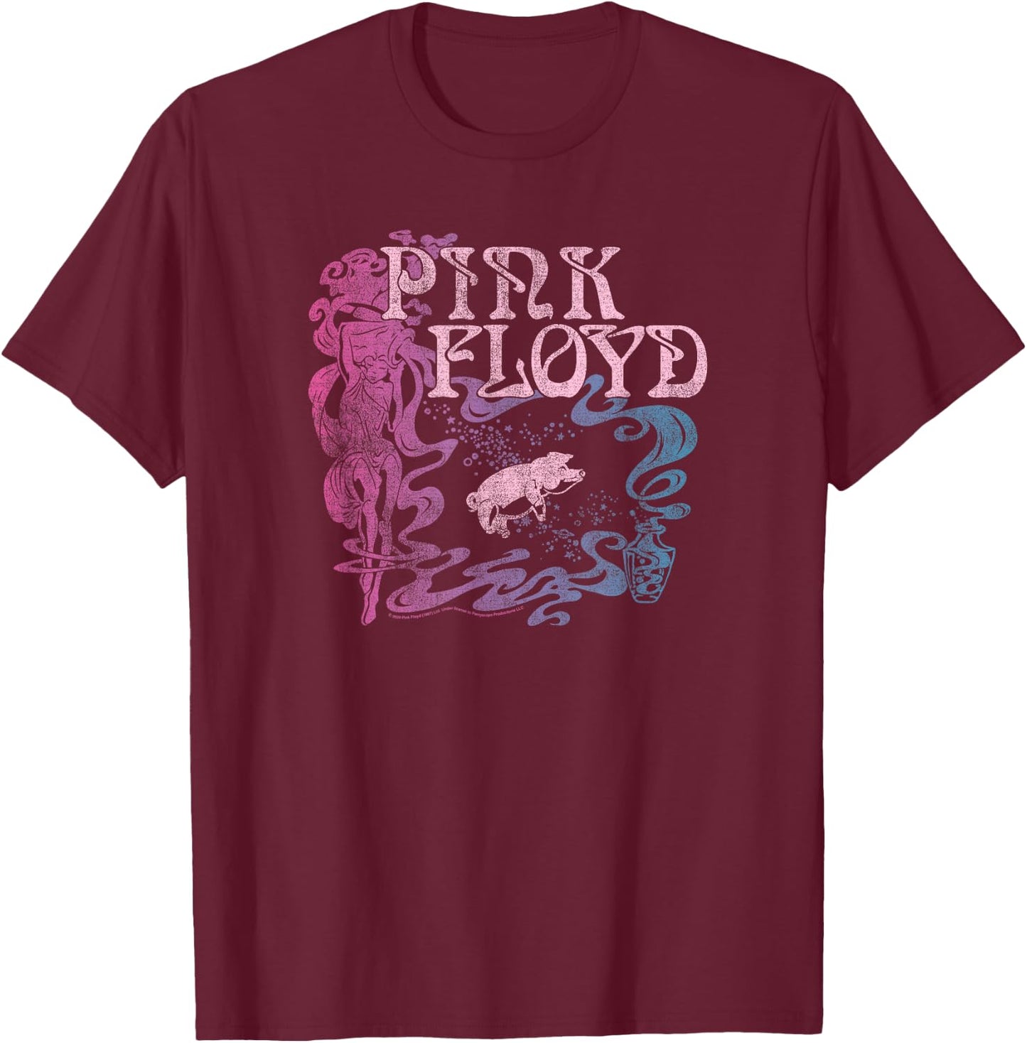 Pink Floyd Nouveau Animals T-Shirt - T-Shirt | Maroon
