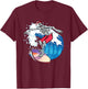 Surfer Skeleton Surfboard Surfing Dude Cool Novelty Graphic T-Shirt - T-Shirt | Maroon