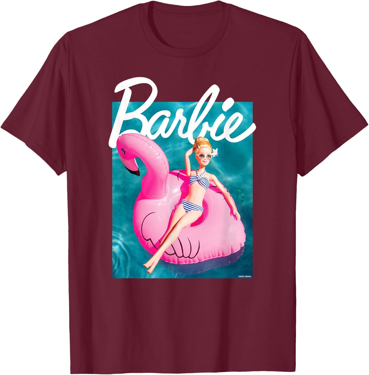 Barbie - Pool Flamingo T-Shirt - T-Shirt | Maroon