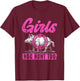 Girls Hog Hunt Too Hunting Women Boar Pig Hunter T-Shirt - T-Shirt | Maroon
