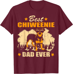 Chiweenie And Dog Dad - Best Friends Dog Father T-Shirt - T-Shirt | Maroon