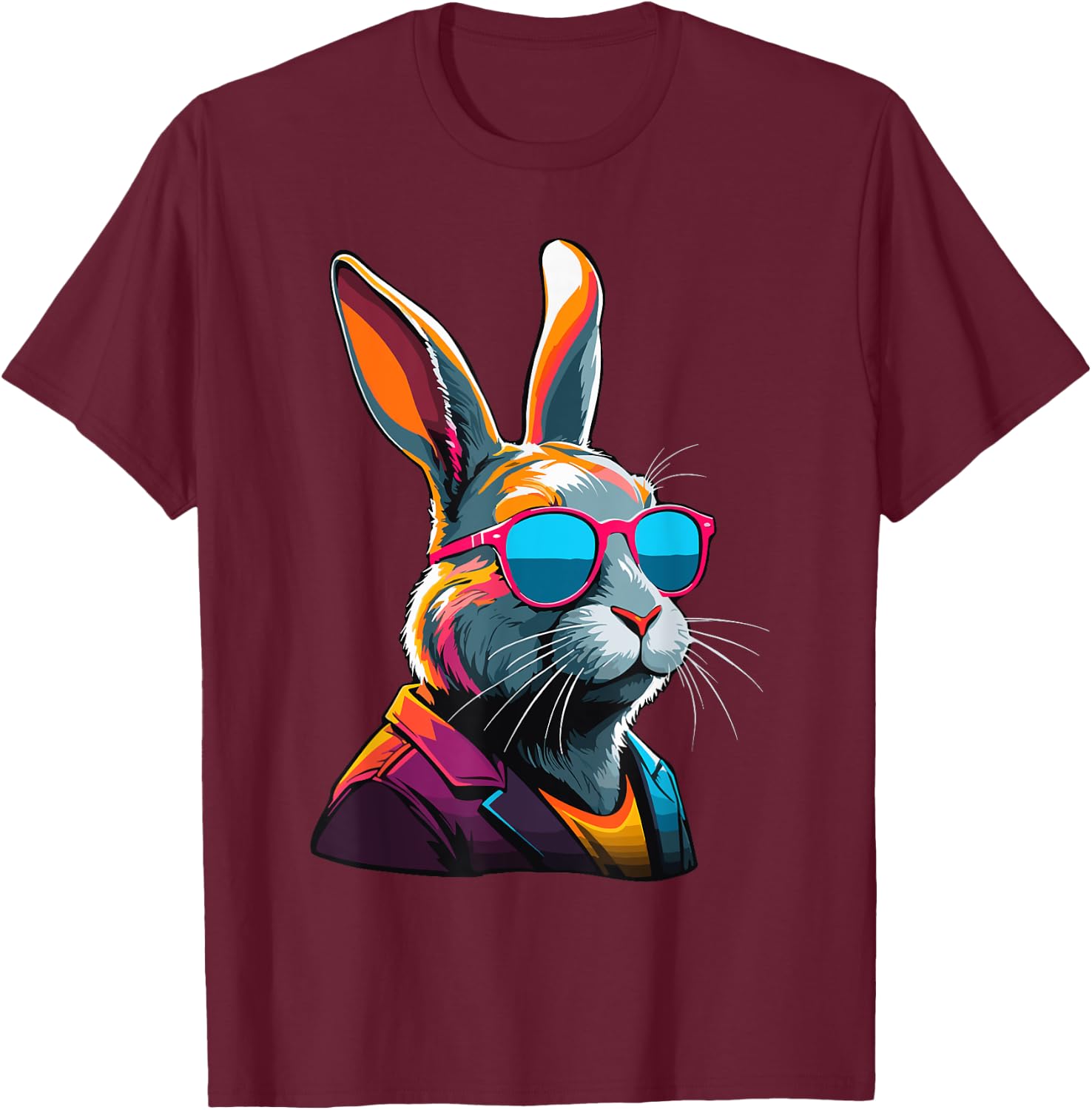 Ostern Hase Osterhase Streetwear für den Coolen Vater T-Shirt - T-Shirt | Maroon