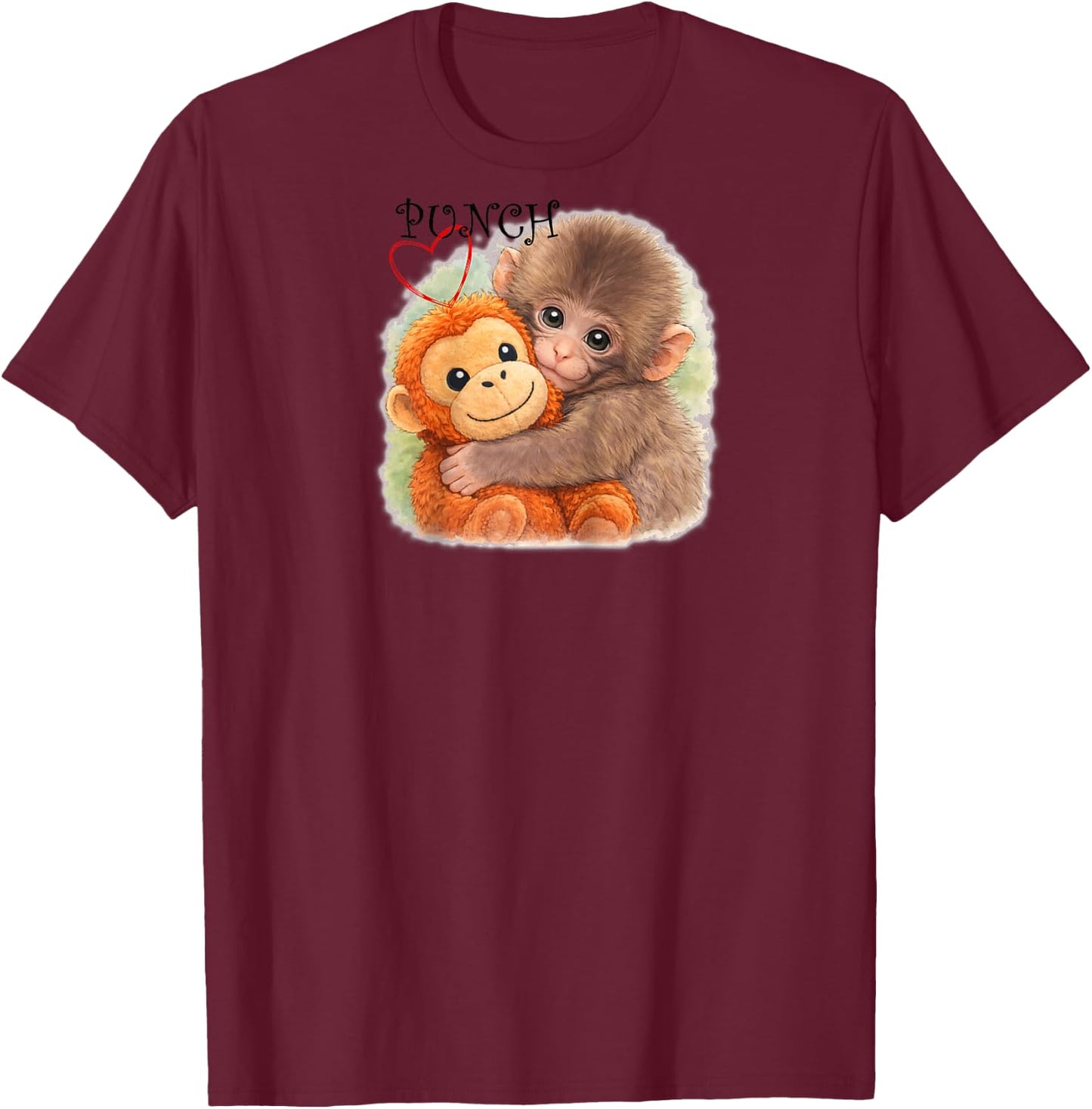 Punch Monkey Raglan Baseball T-Shirt - T-Shirt | Maroon