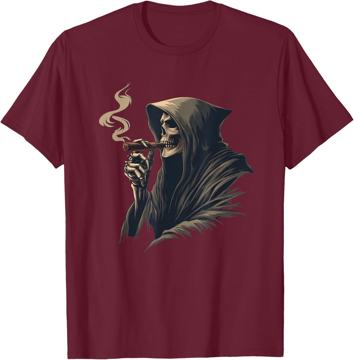 Excellent Costume de Mort pour Les faucheurs et Les Amateurs de Tabac T-Shirt - T-Shirt | Maroon