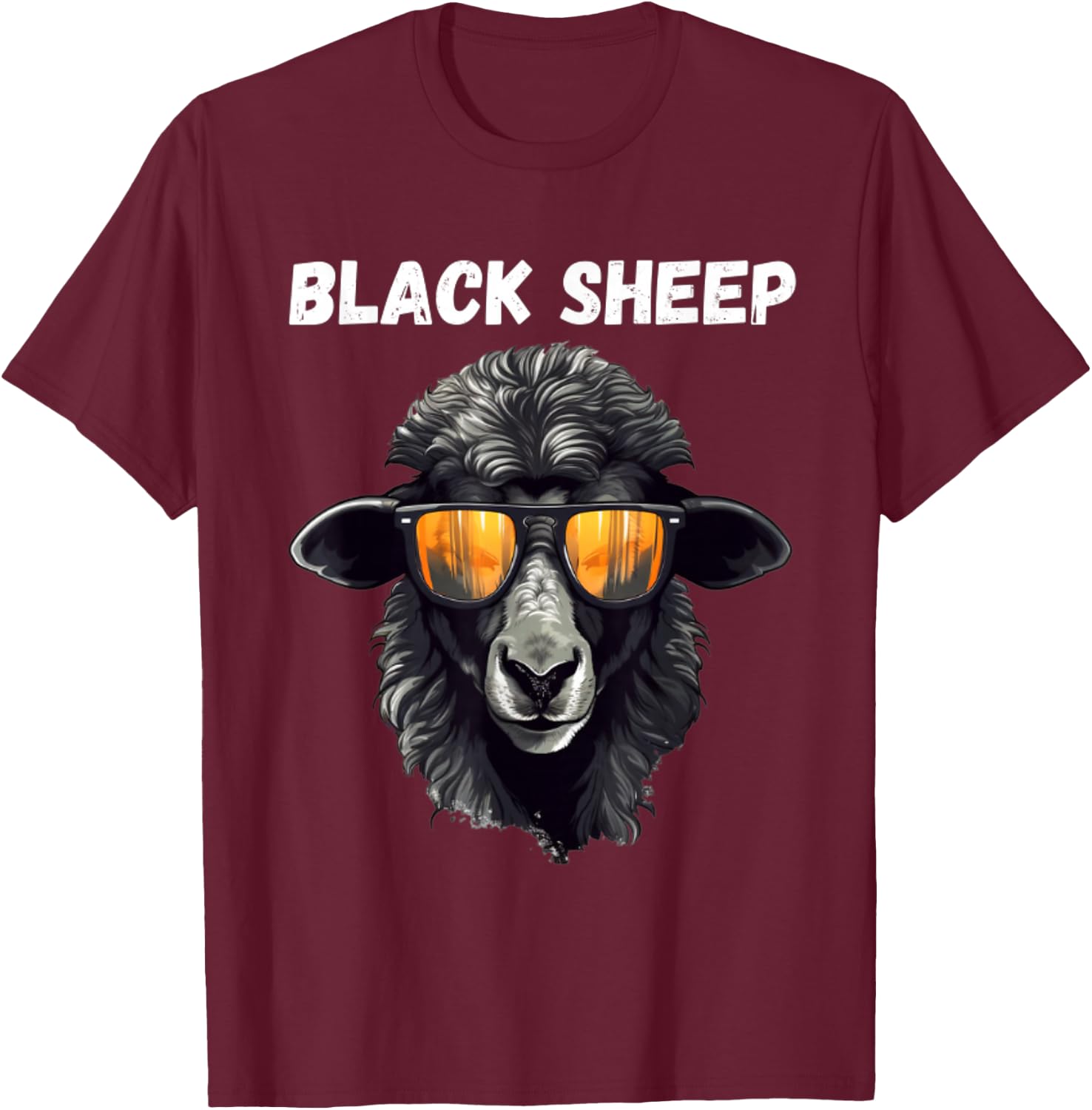 Black Sheep Squad - Outcast Black Sheep In Family T-Shirt - T-Shirt | Maroon