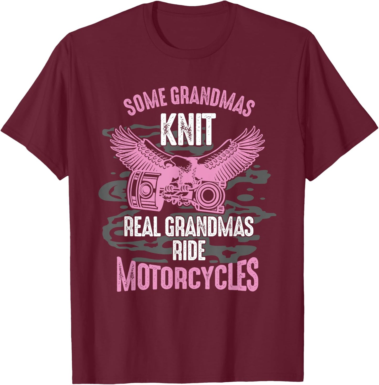 Motorcyclist, grandmother, motorist, cyclist, grandma T-Shirt - T-Shirt | Maroon