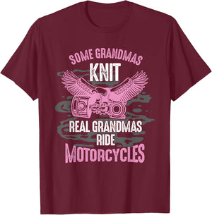 Motorcyclist, grandmother, motorist, cyclist, grandma T-Shirt - T-Shirt | Maroon