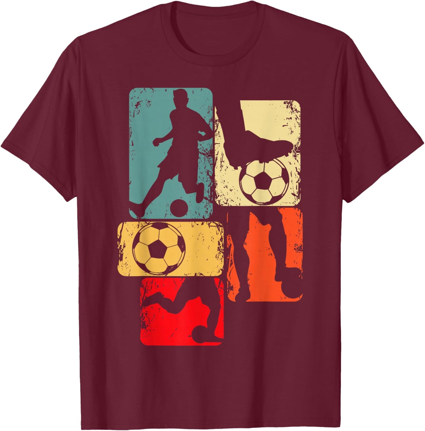 Football Player Boys Kids , black T-Shirt - T-Shirt | Maroon