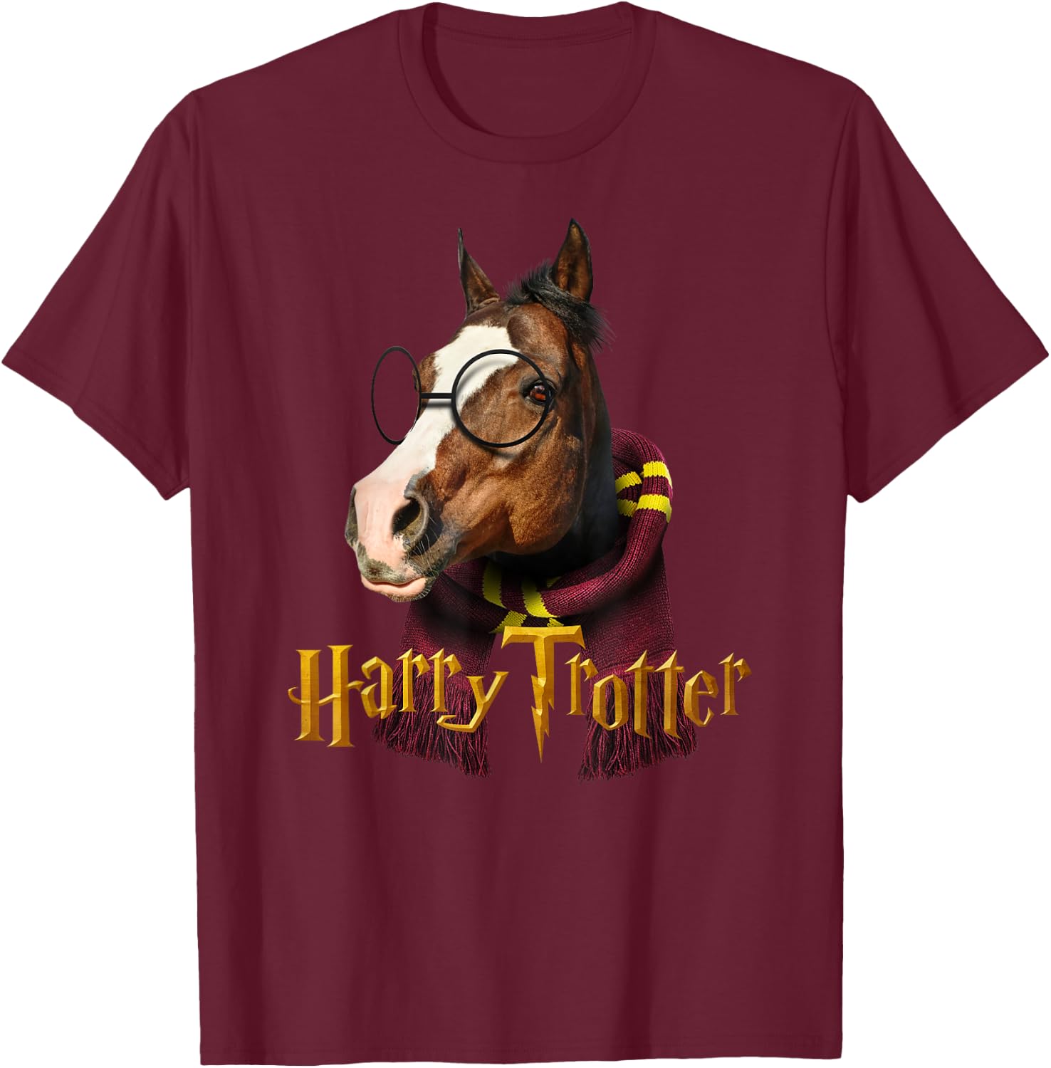 Cute American Quarter Horse Rider Horse Brown T-Shirt - T-Shirt | Maroon