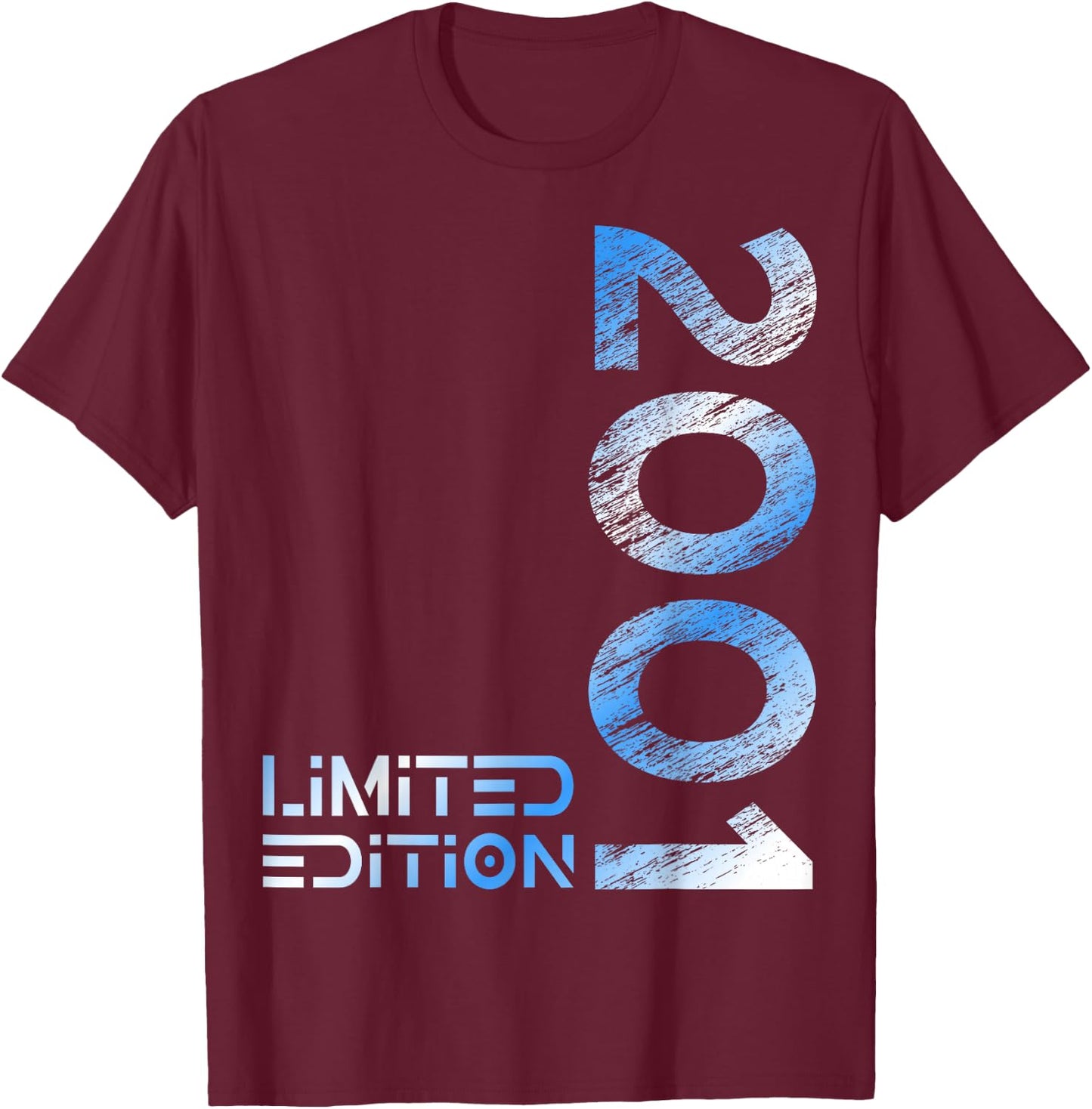 Limited Edition Jahrgang 2001 Mann Frau 25. Geburtstag T-Shirt - T-Shirt | Maroon