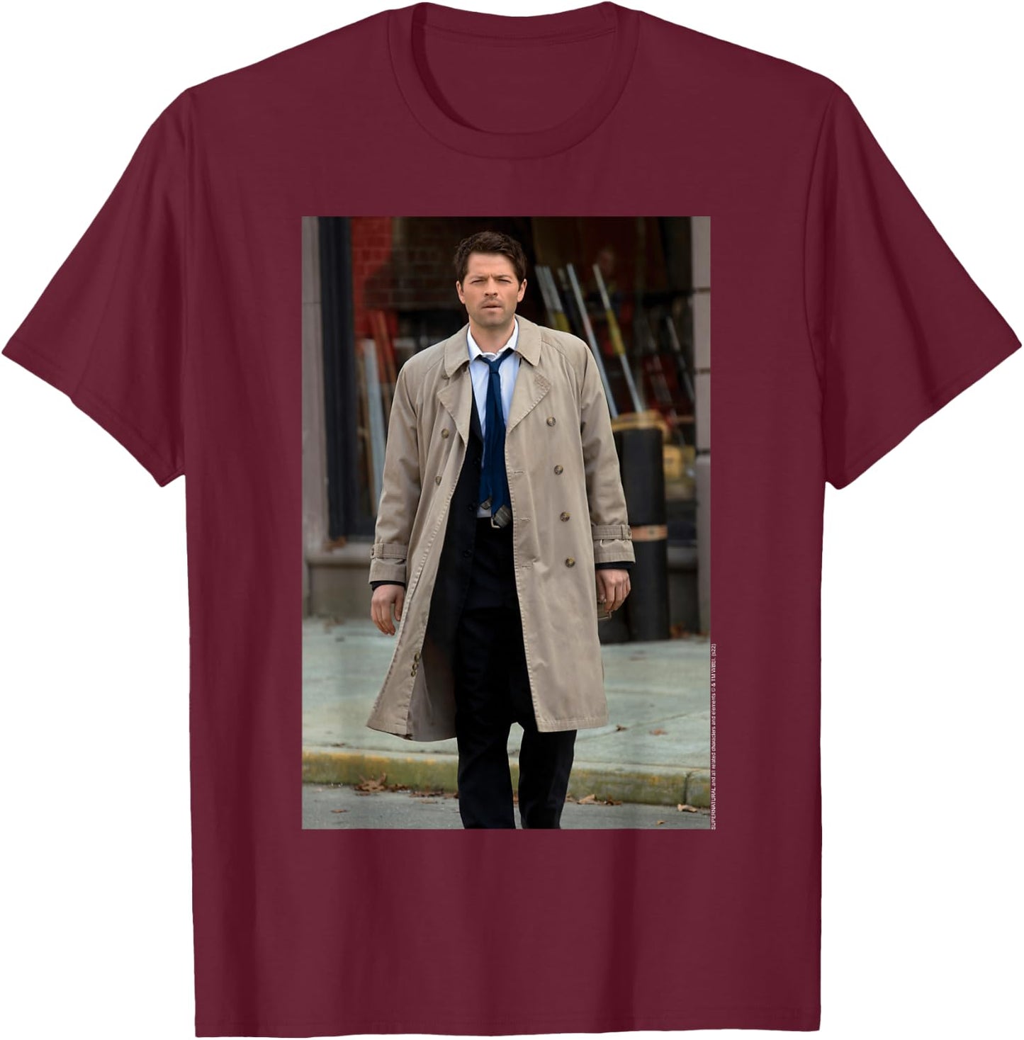 Supernatural Castiel Ass Butt T-Shirt - T-Shirt | Maroon