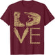 Love Dirt Bike Boots Helmet Motocross Motorcycle Racing Gift T-Shirt - T-Shirt | Maroon