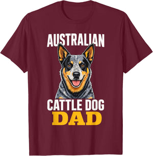 Heeler Dad Australian Cattle Dog T-Shirt - T-Shirt | Maroon