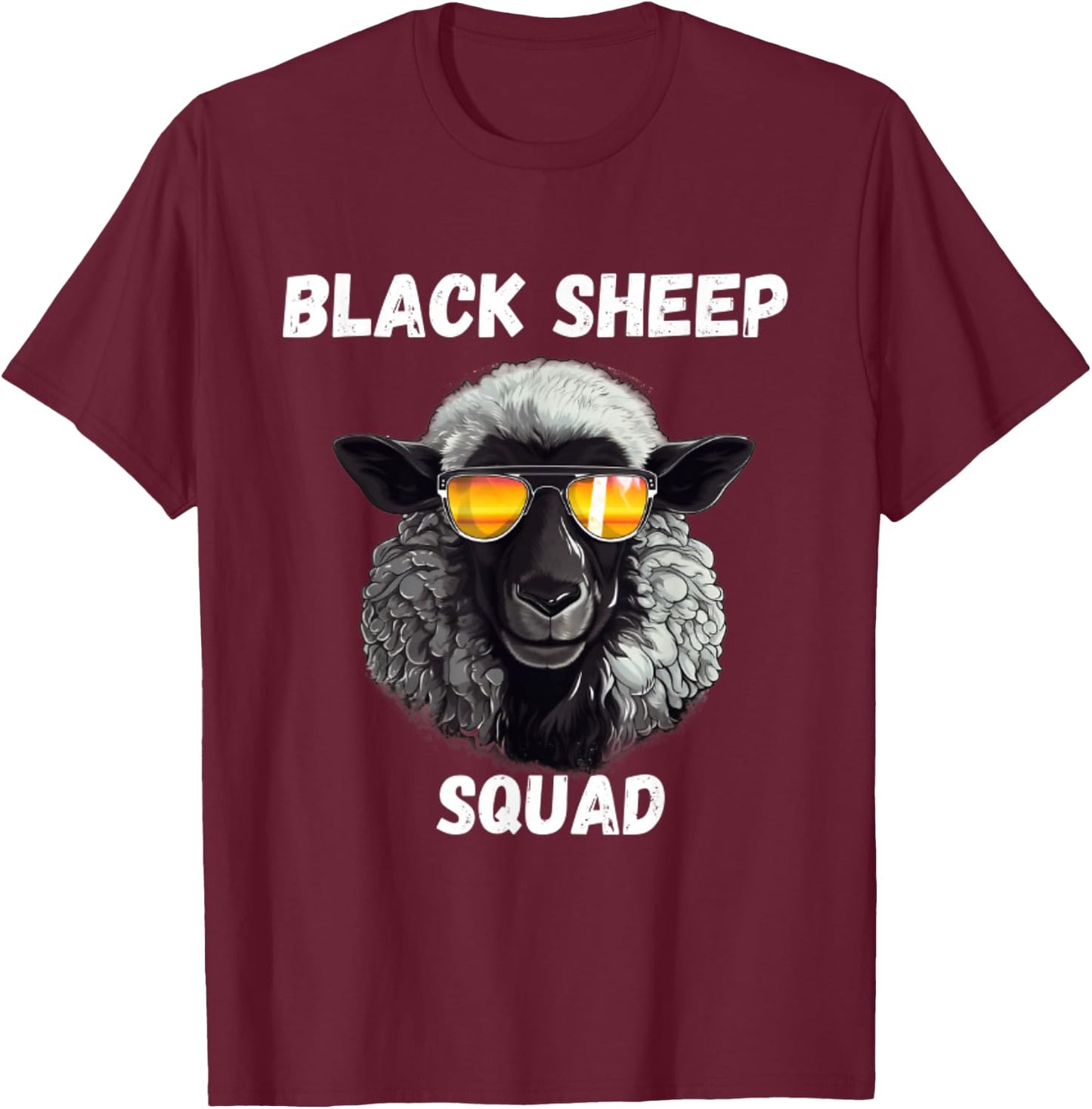 Black Sheep Squad - Outcast Black Sheep in Family T-Shirt - T-Shirt | Maroon