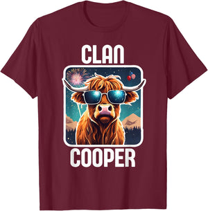 Cooper Clan 4th July Scottish Family Name USA Party T-Shirt - T-Shirt | Maroon