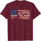 Robot Robotics Engineer American Flag Vintage T-Shirt - T-Shirt | Maroon