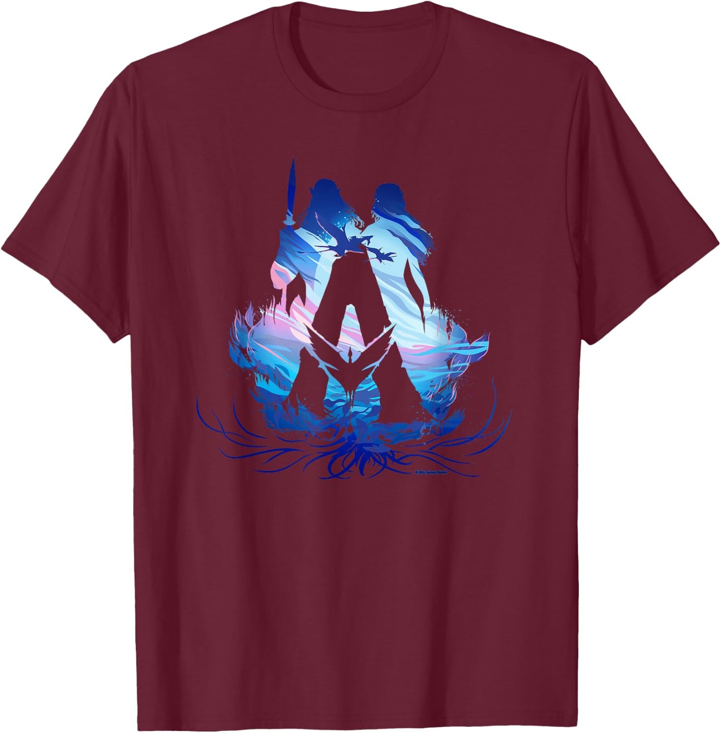 Avatar: The Way of Water Avatar A Logo Banshee Illustrated , black T-Shirt - T-Shirt | Maroon