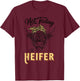 Not Today Heifer Vintage Cow Leopard Bandana Western Cowgirl T-Shirt - T-Shirt | Maroon
