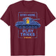 World of Tanks M4A2E4 Sherman "Stay Home, Play Tanks" T-Shirt - T-Shirt | Maroon