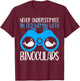 Never Underestimate An Old Woman Binocular Whale Watching T-Shirt - T-Shirt | Maroon