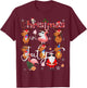 Christmas in July Funny Santa Reindeer Flamingos Summer T-Shirt - T-Shirt | Maroon