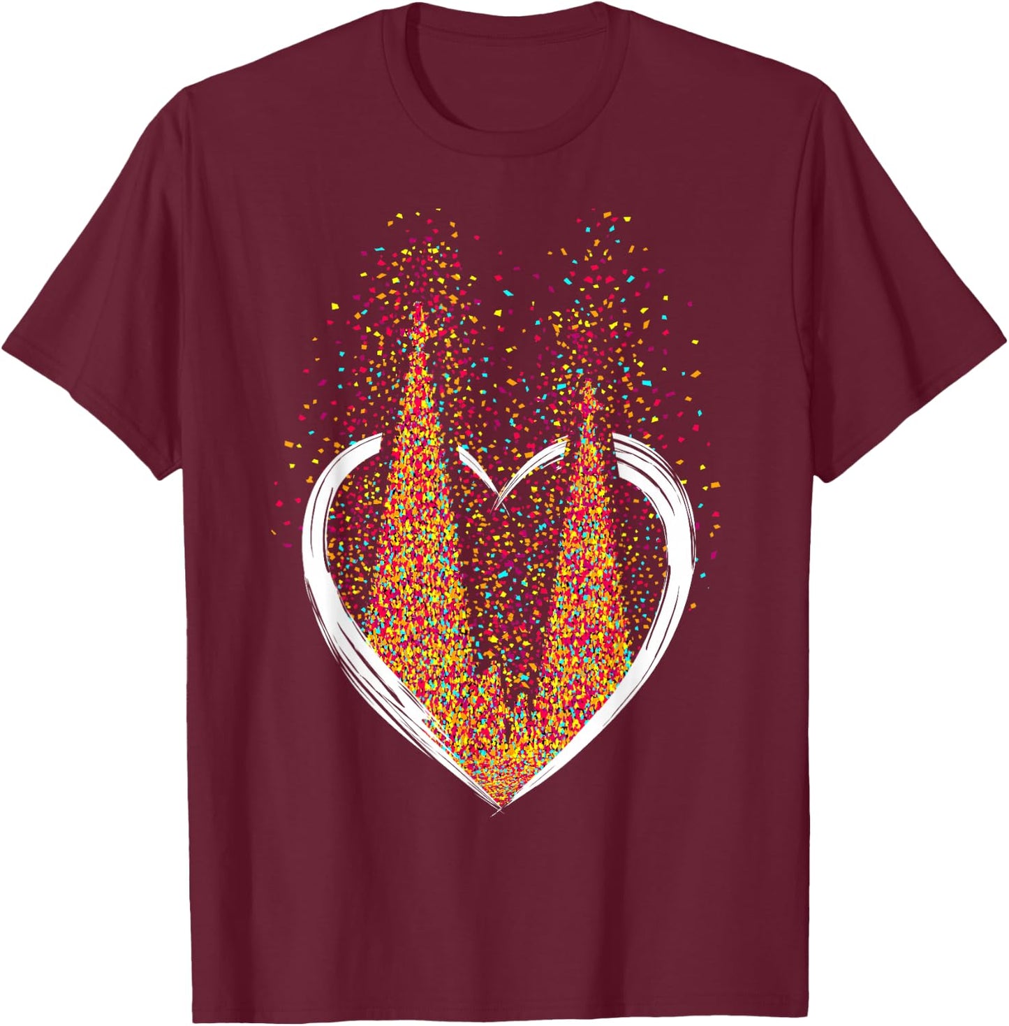 Cologne Cathedral Confetti in the Heart Carnival for Cologne Alaaf Cologne , black T-Shirt - T-Shirt | Maroon