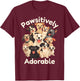 Pawsitively Adorable Cute Dog Lover Puppy Dog Mum or Dad T-Shirt - T-Shirt | Maroon