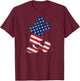 Disney Mickey Mouse American Flag USA T Shirt T-Shirt - T-Shirt | Maroon