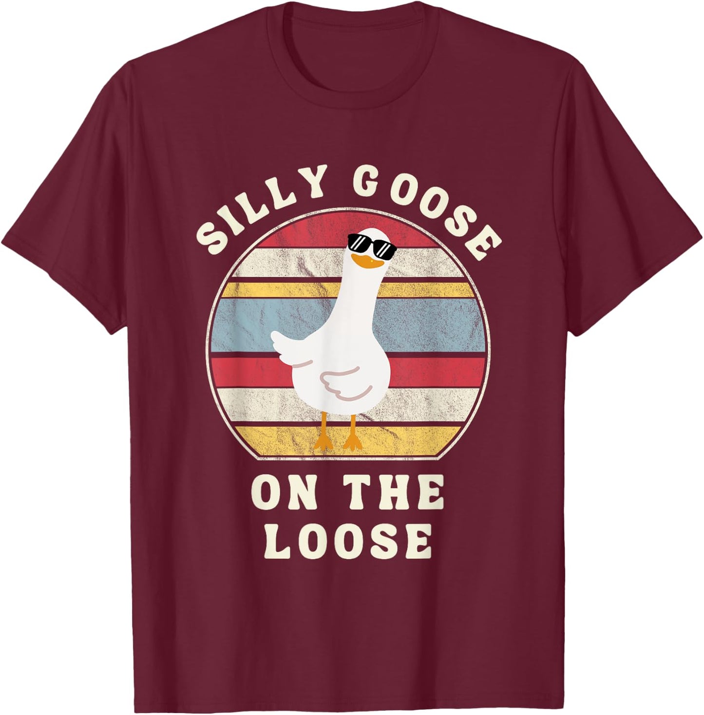 Embarrassing Silly Goose On The Loose Goose Costume Memes T-Shirt - T-Shirt | Maroon
