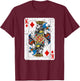 King of Diamonds Deck of Playing Cards Vintage Retro Style T-Shirt - T-Shirt | Maroon