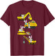 Bunny Egg Hunting Heavy Equipment Easter Construction Boys T-Shirt - T-Shirt | Maroon