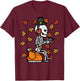 Thanksgiving Skeleton Gamer Turkey Day Fall Men Boys Kids T-Shirt - T-Shirt | Maroon