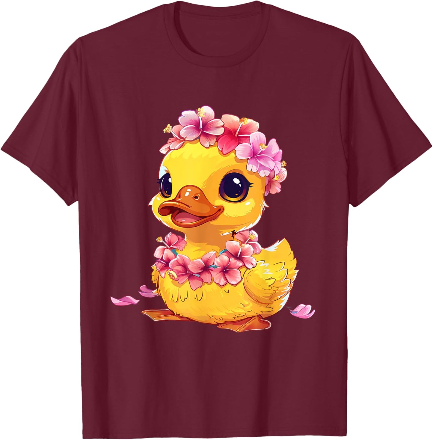 Rubber Duck Hawaiian Floral Hawaii Rubber Duck Lover T-Shirt - T-Shirt | Maroon