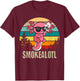Vintage Sea Salamander Smokealotl Weed Smoking Axolotl T-Shirt - T-Shirt | Maroon