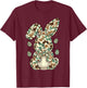 Eggs Hunter Bunny Camo Funny Rabbit Happy Easter Camouflage T-Shirt - T-Shirt | Maroon