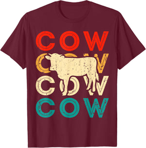 Cow Cow Cow T-Shirt - T-Shirt | Maroon